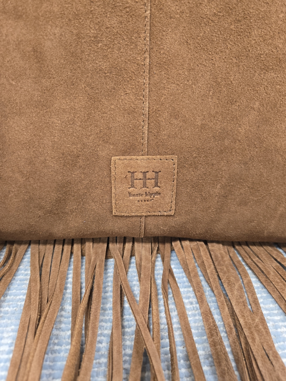 NEW Haute Hippie Brown Suede Fringe Handbag - Picture 4 of 6